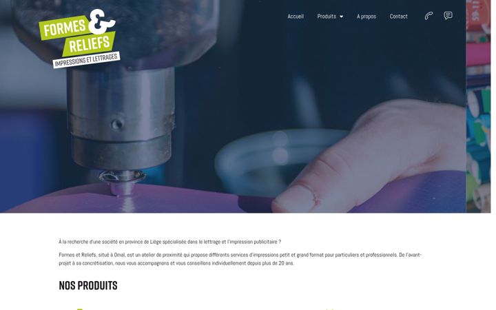 Screenshot of formesetreliefs.be