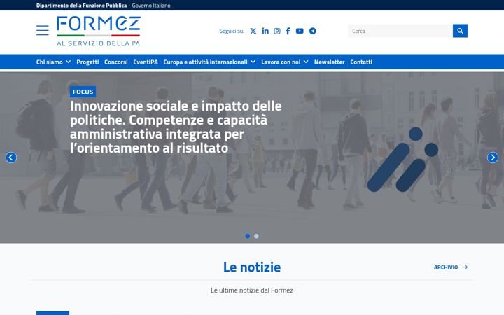 Screenshot of formez.it