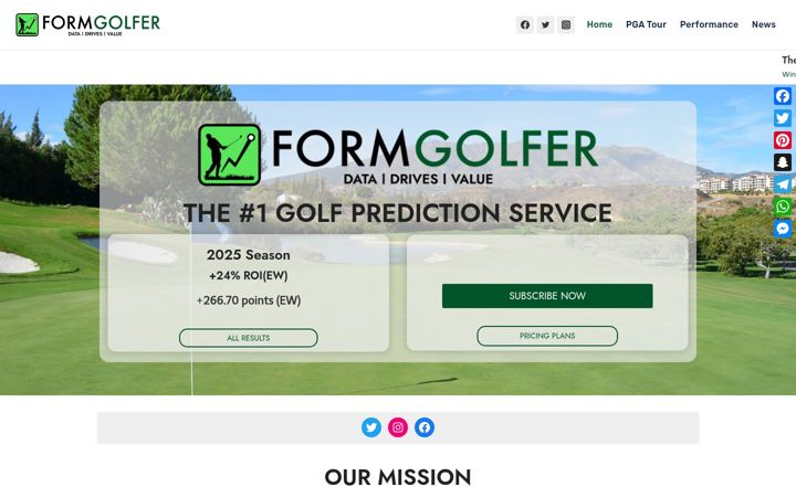 Screenshot of formgolfer.com