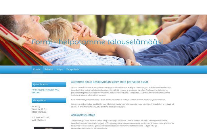 Screenshot of formi.fi