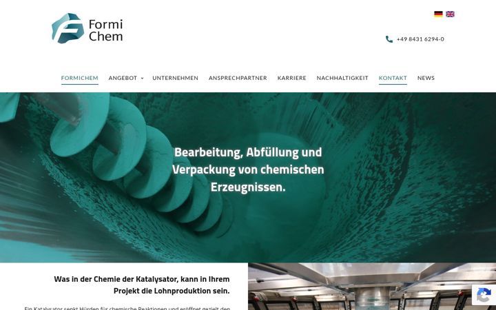 Screenshot ta' formichem.de