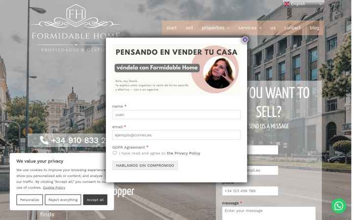 Screenshot of formidablehome.es