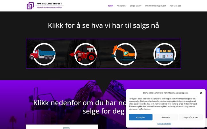 Screenshot of formidlingshuset.no