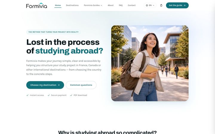 Screenshot of formivia.com