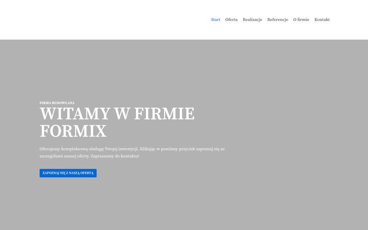 Screenshot of formixkubica.pl