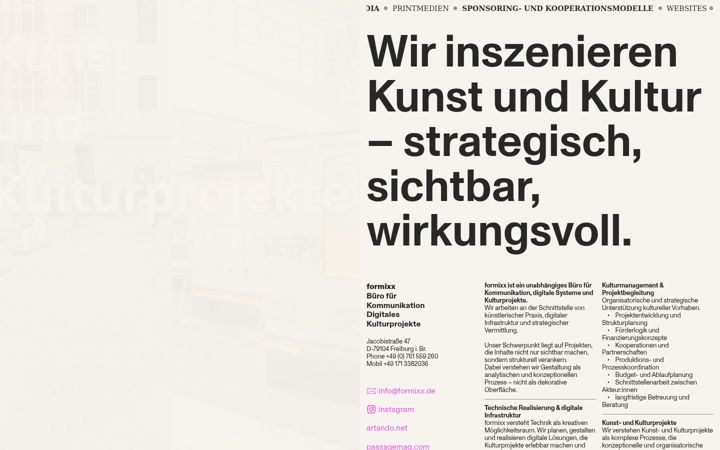 Screenshot of formixx.de