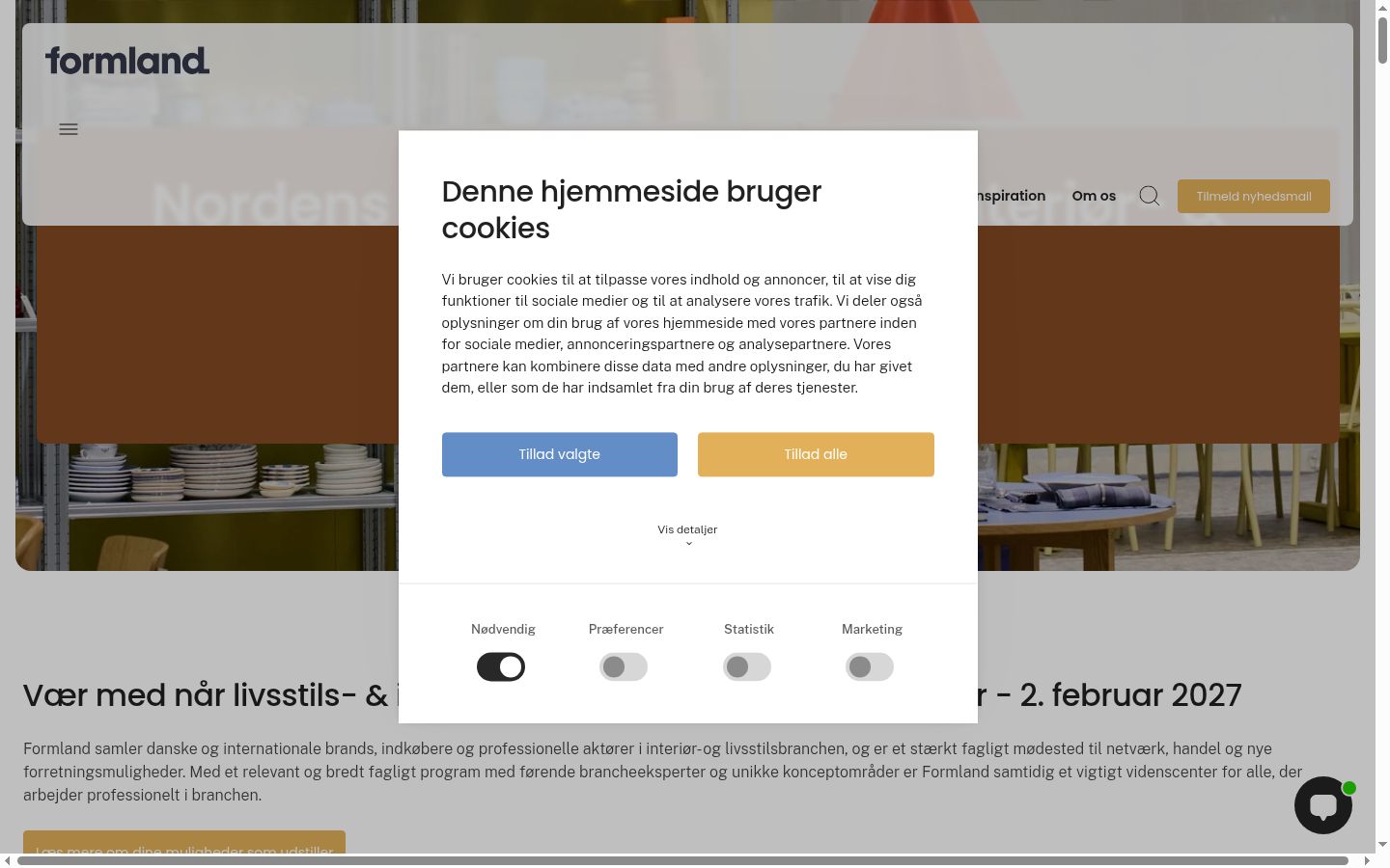 Screenshot tal-banner tal-kunsens muri qabel kwalunkwe interazzjoni