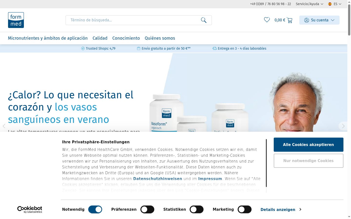 Screenshot tal-banner tal-kunsens muri qabel kwalunkwe interazzjoni