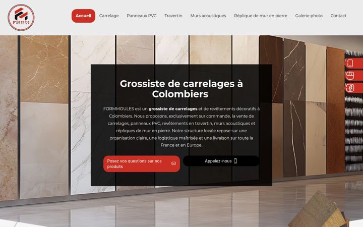 Screenshot of formmoules-grossiste.com