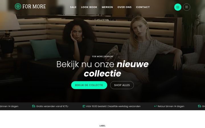 Screenshot of formorefashion.nl