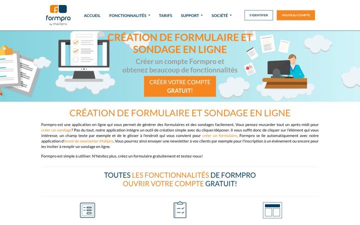 Screenshot of formpro.ch