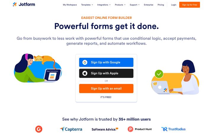 Captura de ecrã de formresponse.com