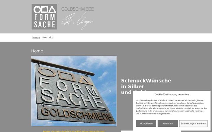 Screenshot of formsache-unger.de