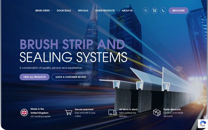 Snímek obrazovky formseal.co.uk