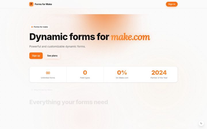 Screenshot of formsformake.com