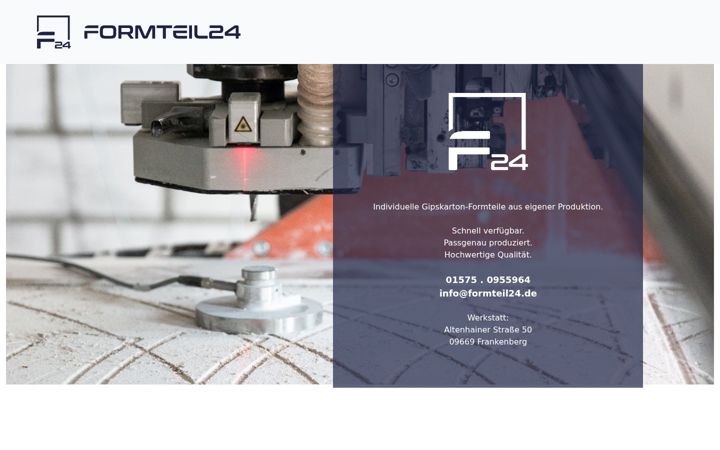 Screenshot of formteil24.de