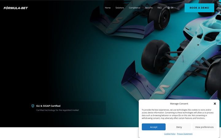 Screenshot of formula-bet.com
