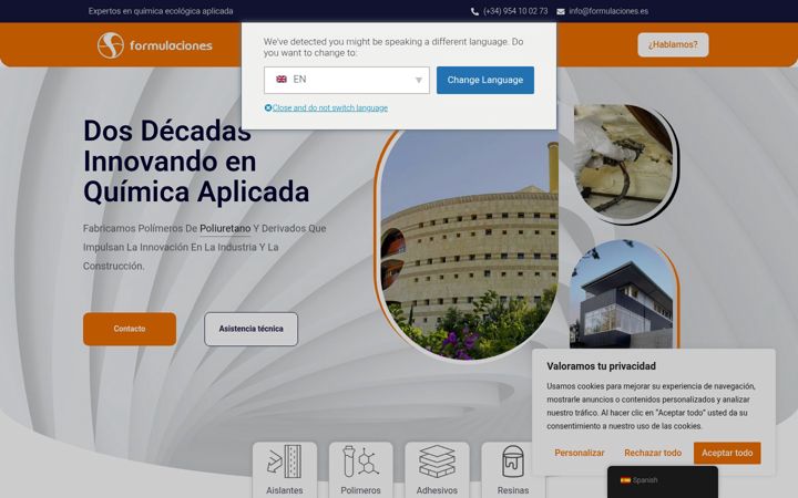Snímek obrazovky formulaciones.es