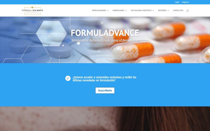 Screenshot of formuladvance.com