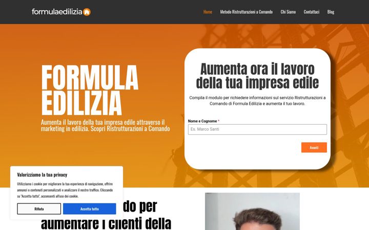 Screenshot of formulaedilizia.it