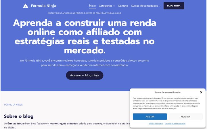 Екранна снимка на formulaninja.com.br