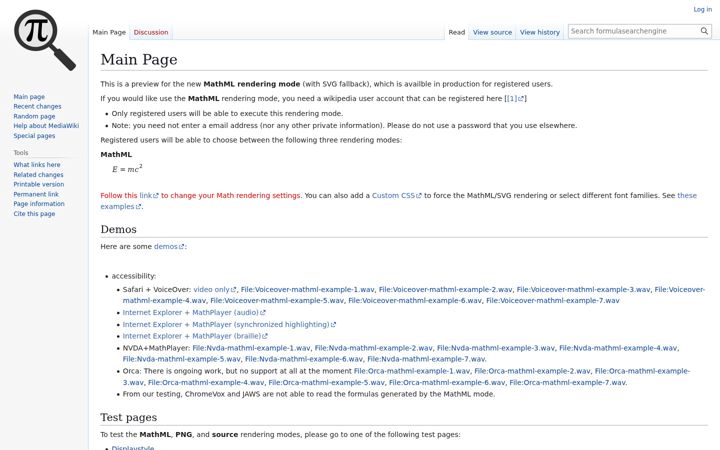 Captura de pantalla de formulasearchengine.com