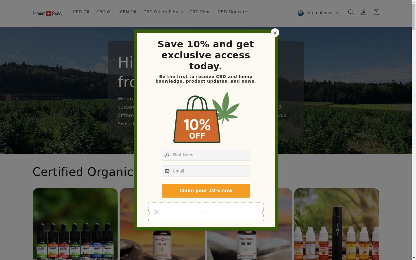 Screenshot of formulaswiss.com