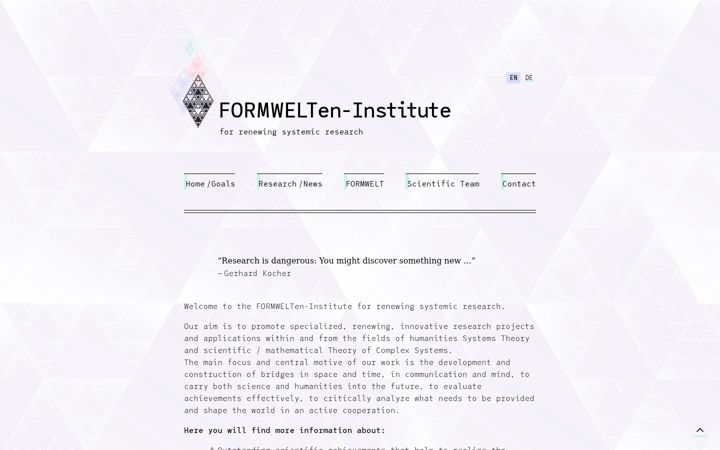 Screenshot of formwelten-institut.com