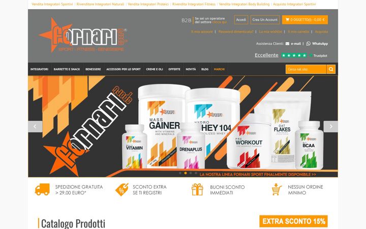 Screenshot of fornarisport.it