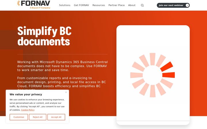 Screenshot of fornav.com