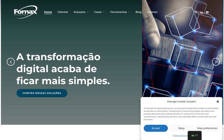 Екранна снимка на fornax.com.br