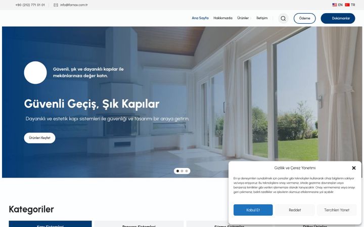 Screenshot of fornax.com.tr