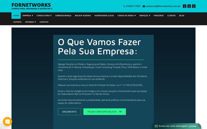 Screenshot of fornetworks.com.br
