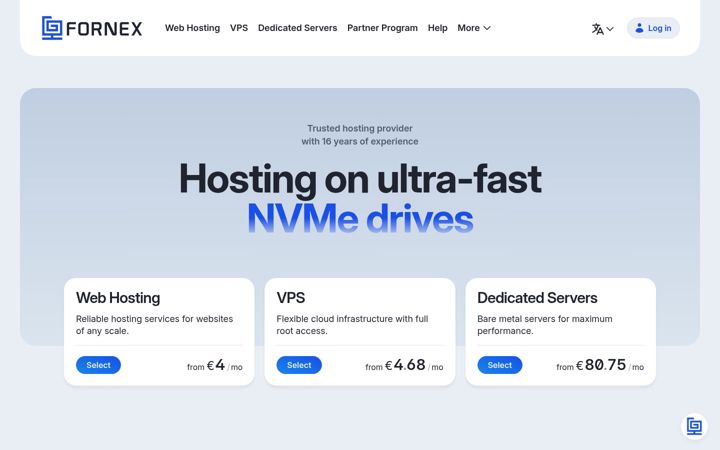 Screenshot of fornex.com