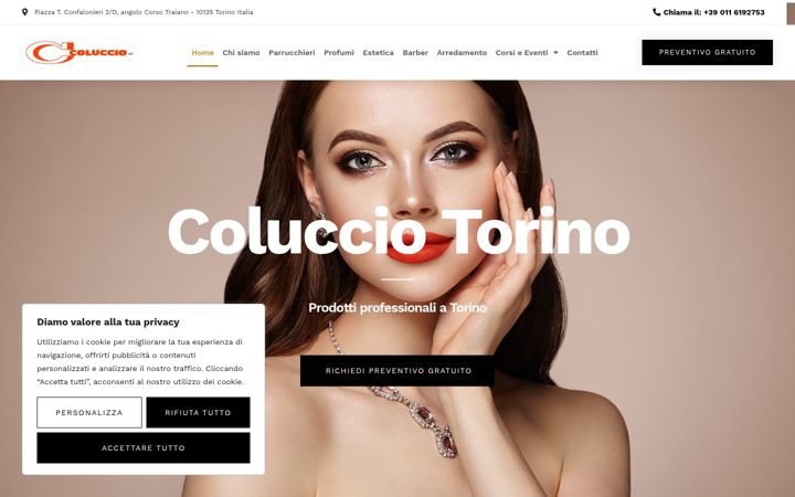 Screenshot stránky forniture-professionali.it