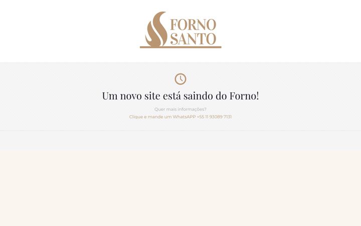 Screenshot of fornosanto.com.br