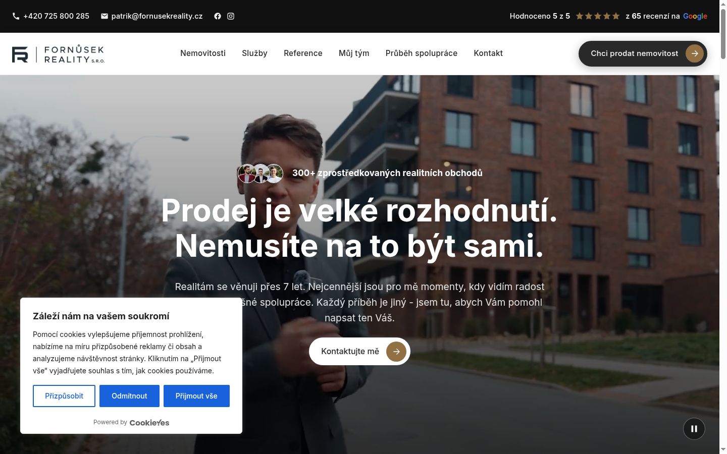 Snímek obrazovky baneru souhlasu zobrazeného před jakoukoli interakcí