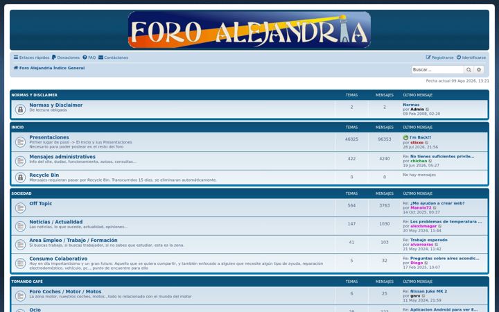 Screenshot of foroalejandria.com