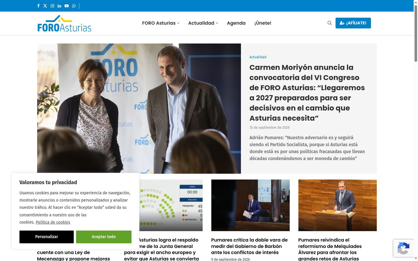 Screenshot tal-banner tal-kunsens muri qabel kwalunkwe interazzjoni