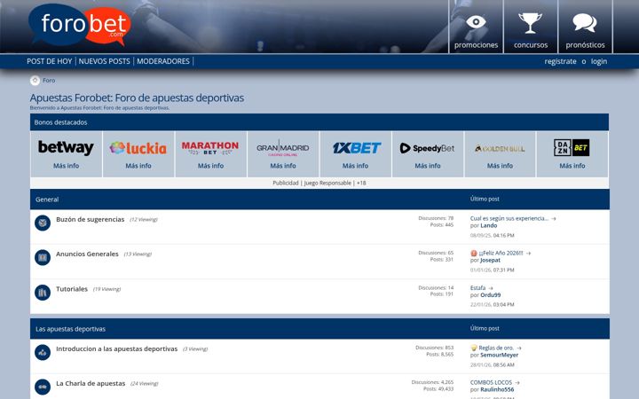 Screenshot di forobet.com
