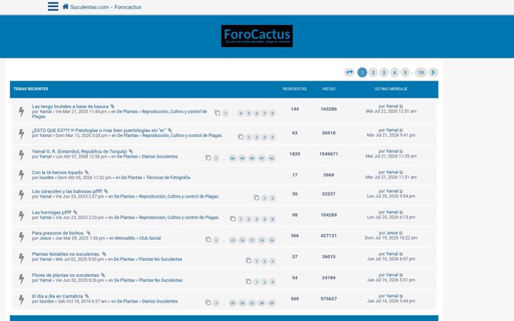 Screenshot of forocactus.com