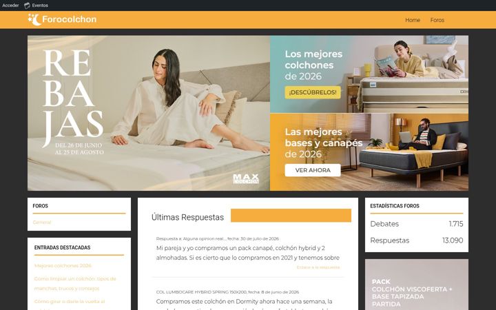 Screenshot of forocolchon.com