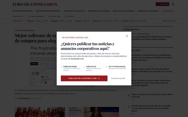 Screenshot of forodeempresarios.com