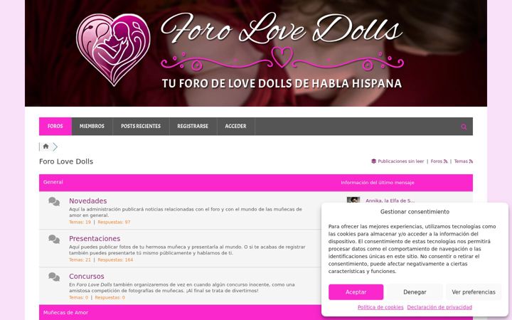 Screenshot of forolovedolls.com