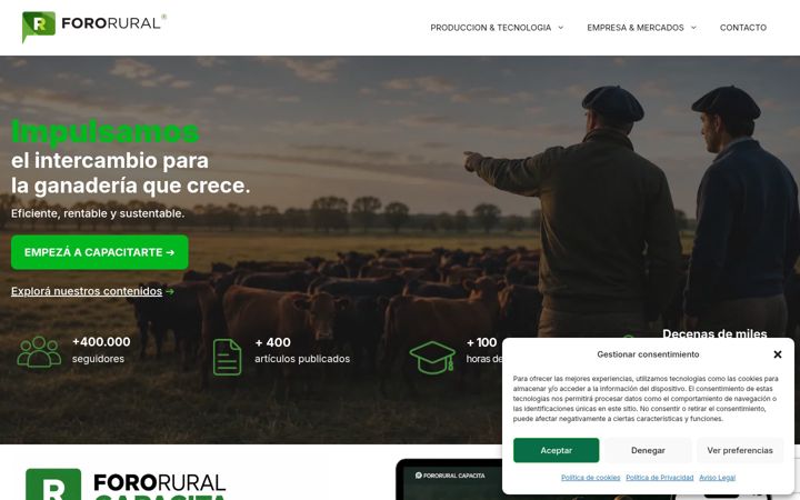 Screenshot of fororural.com