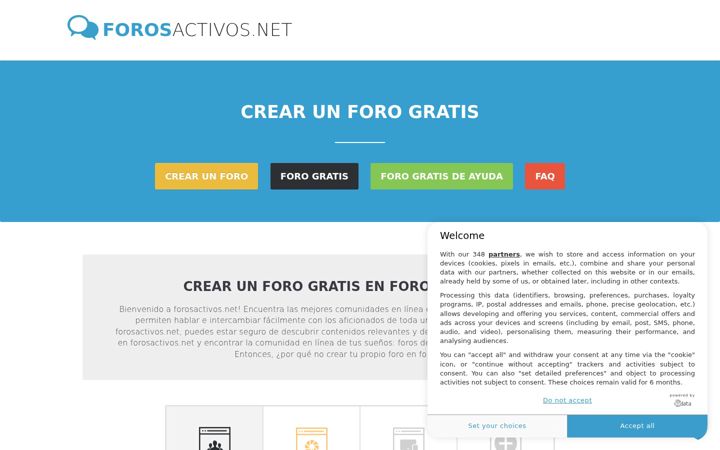 Screenshot of forosactivos.net