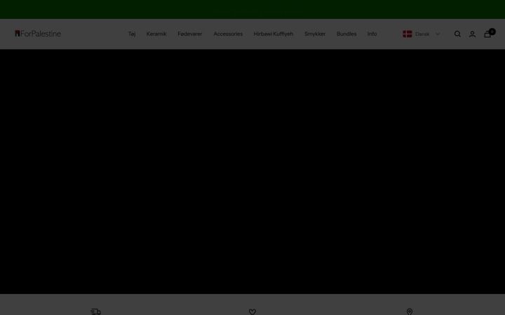 Screenshot of forpalestine.dk