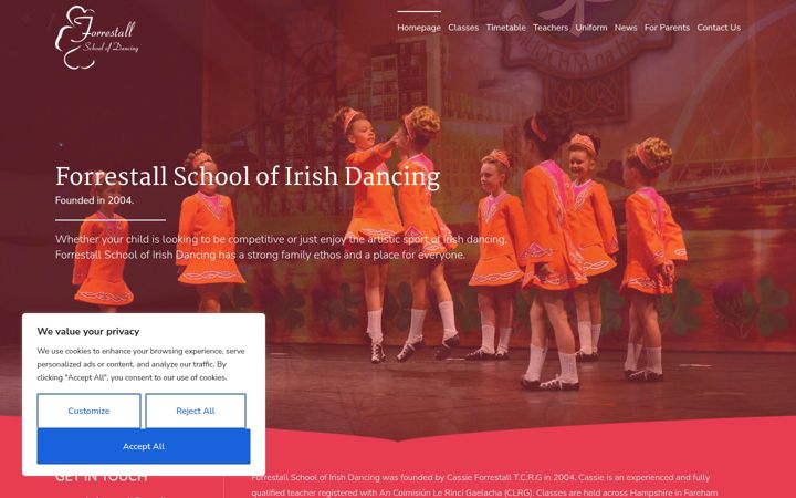 Screenshot of forrestall.co.uk