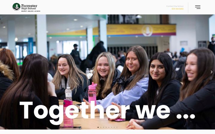 Screenshot of forresterhighschool.org.uk