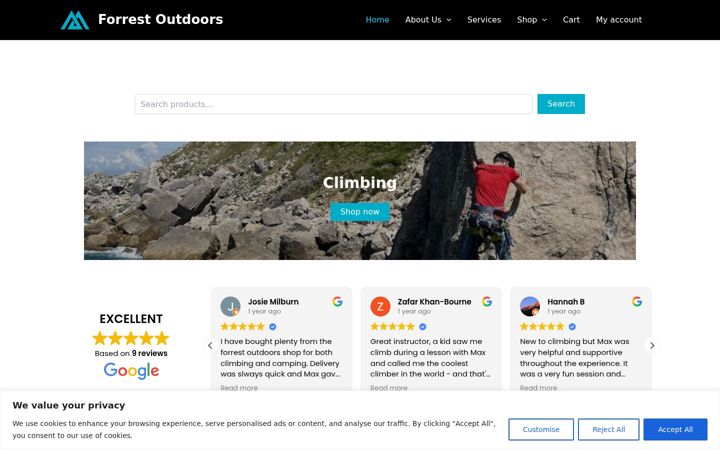Screenshot of forrestoutdoors.co.uk